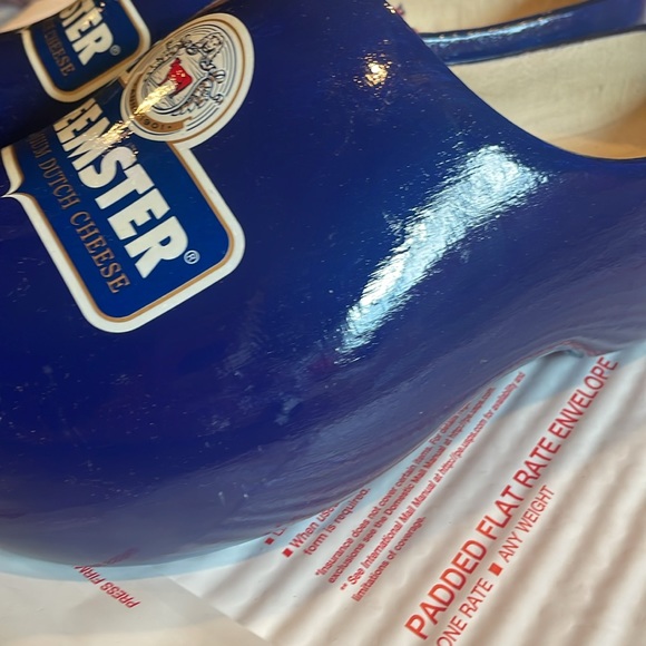 COPY BEEMSTER premium Dutch cheese blue promotional wooden clogs Dutch cheese - Picture 11 of 12